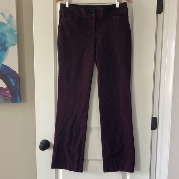 LOFT 10 TALL Zoe Boot Cut pants purple - Picture 5 of 12